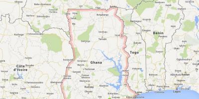 Podrobné mapě z accra, ghana