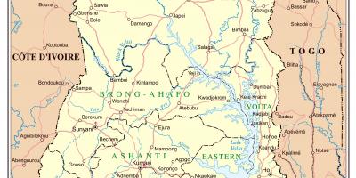 Mapa podrobná ghana