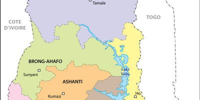 Mapa politického ghana